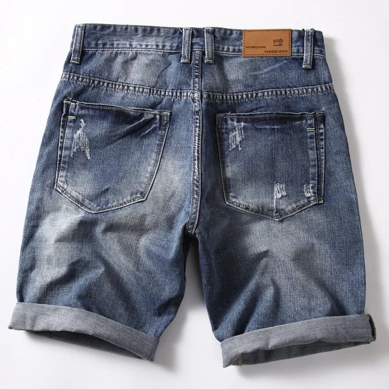 Short en jean gris pour homme