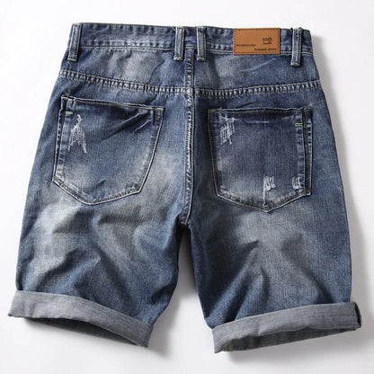 Short en jean gris pour homme