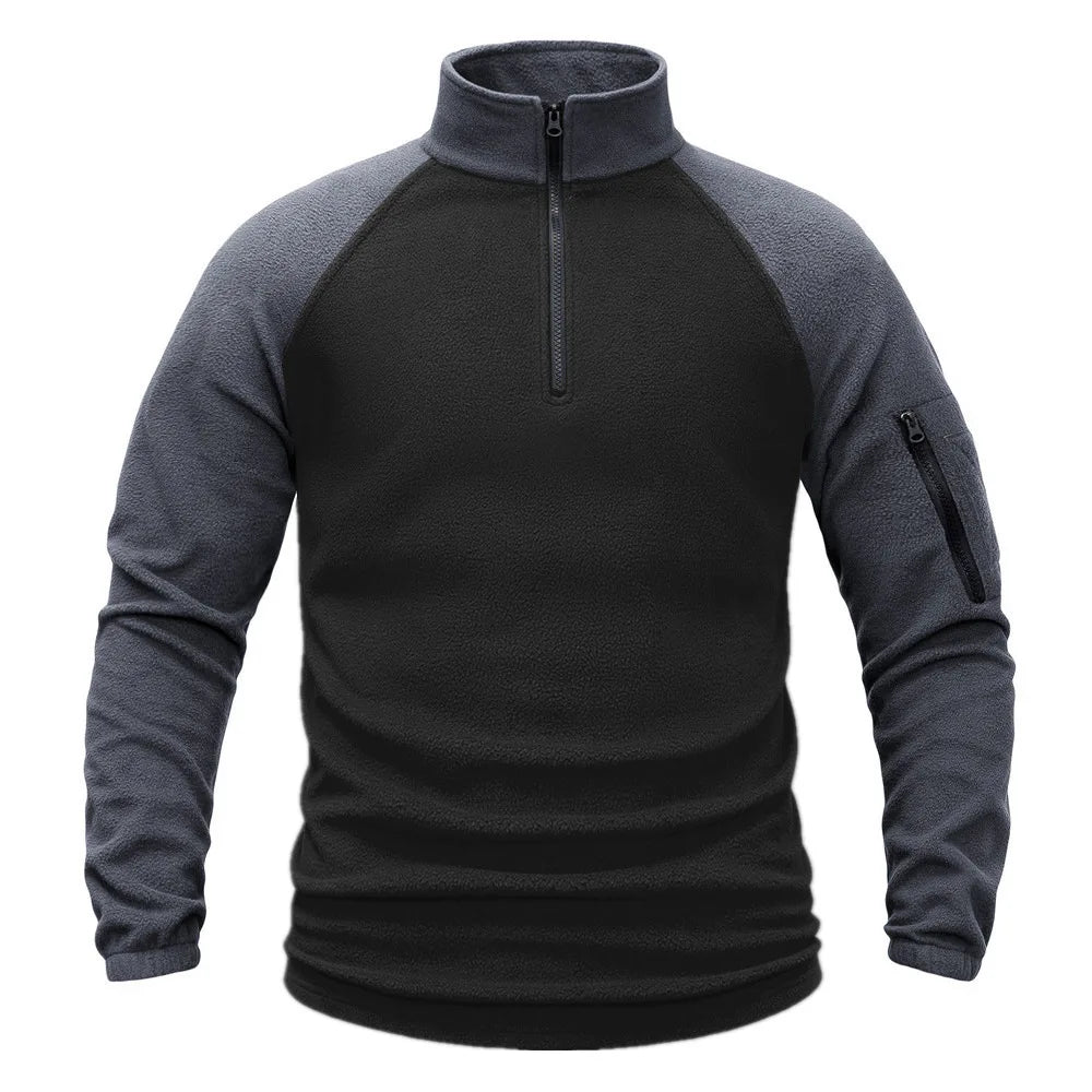 Sweat-shirt polaire à manches longues pour homme