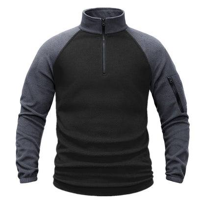 Sweat-shirt polaire à manches longues pour homme
