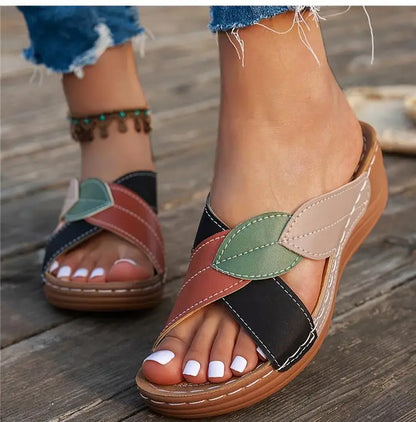 Sandales compensées confortables pour femmes