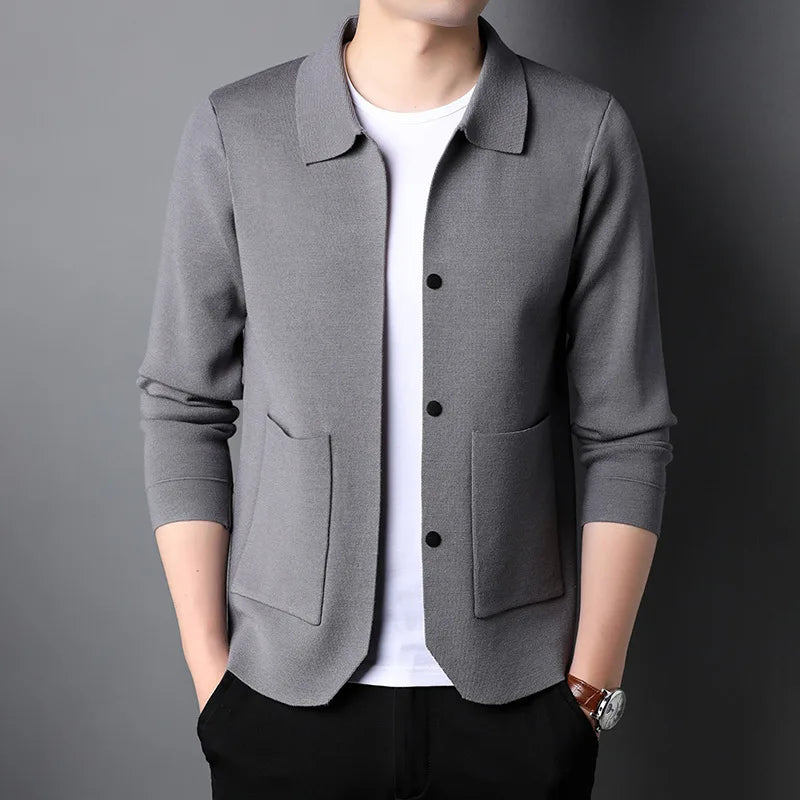 Cardigan à revers pour homme