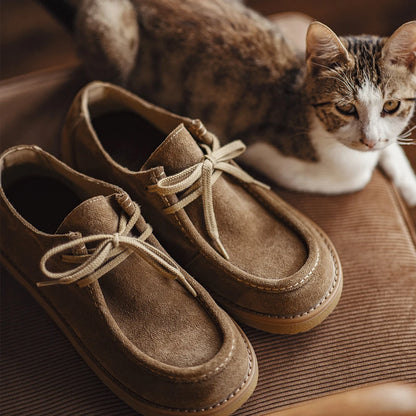 Chaussures vintage kaki Maden, mocassins décontractés à semelle souple