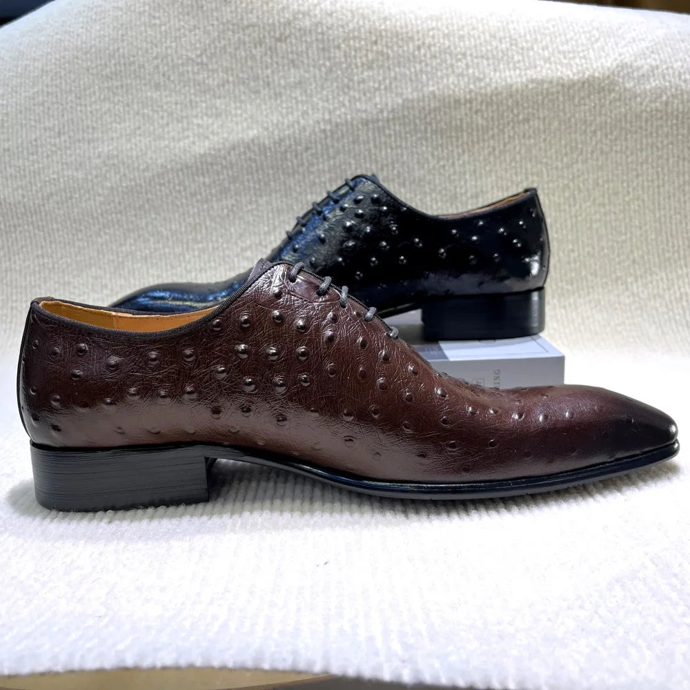 Chaussures habillées pour hommes, automne-hiver, en cuir véritable
