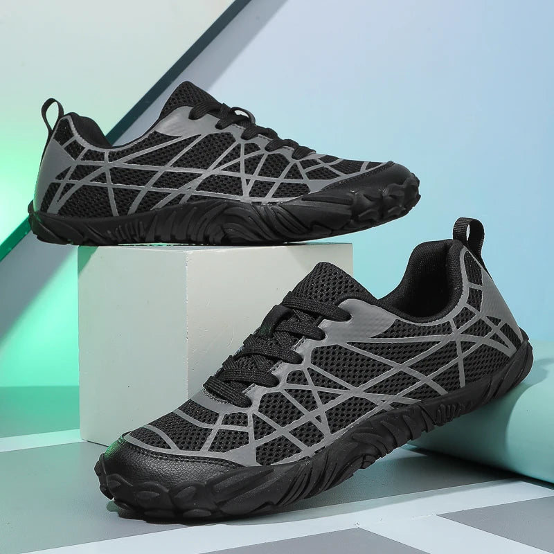 Chaussures unisexes à bout large et pieds nus, en cuir synthétique minimaliste