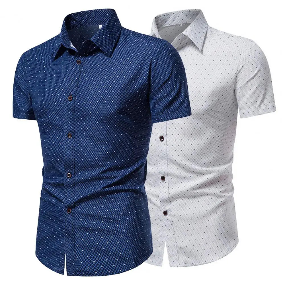 Chemise d'été à col rabattu pour homme