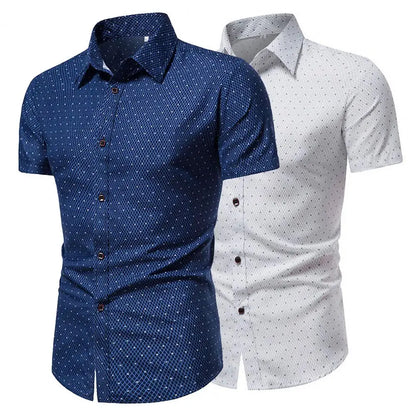 Chemise d'été à col rabattu pour homme