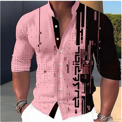 Camisa de manga larga en 100% algodón Oxford hilado en anillos, cuello cuadrado.
