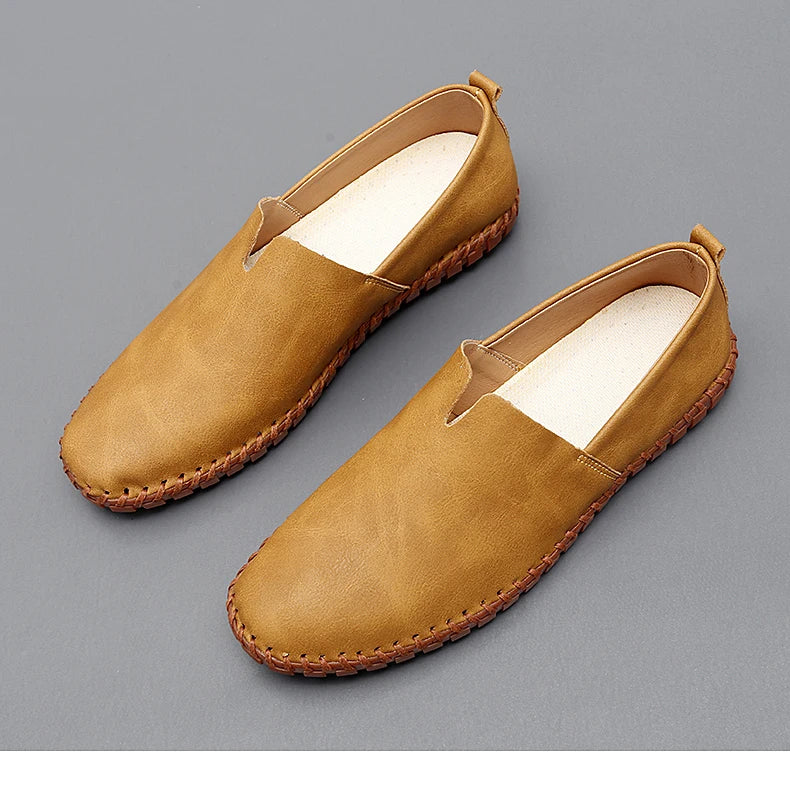 Chaussures décontractées d'extérieur, mocassins faits à la main