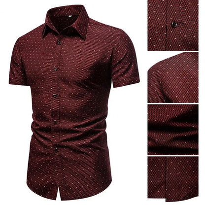 Chemise d'été à col rabattu pour homme