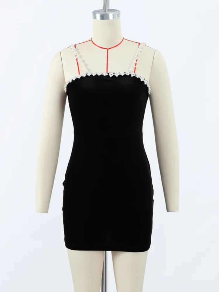 Robe élégante à fleurs 3D et perles pour femmes