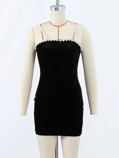 Robe élégante à fleurs 3D et perles pour femmes