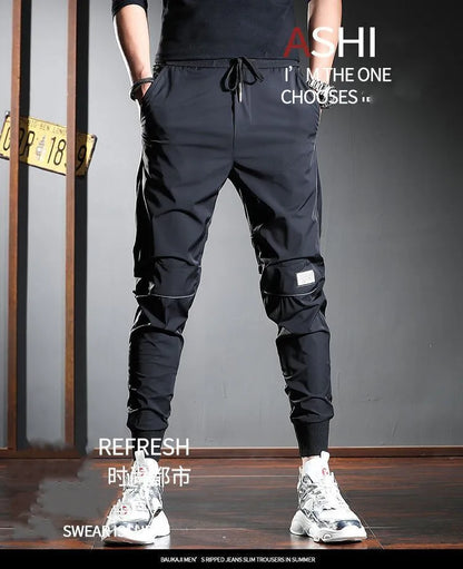 Pantalon décontracté taille élastique pour homme