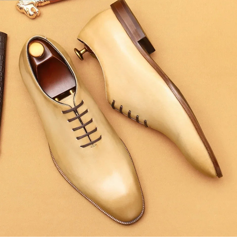 Chaussures Oxford à effet miroir pour hommes