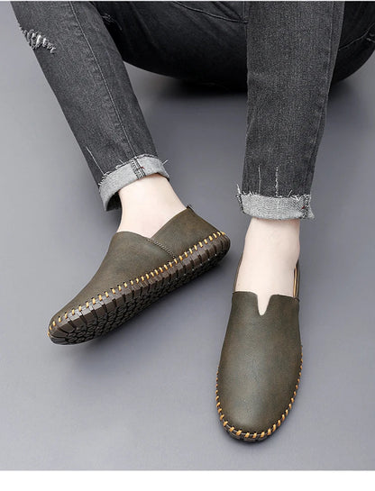 Chaussures décontractées d'extérieur, mocassins faits à la main