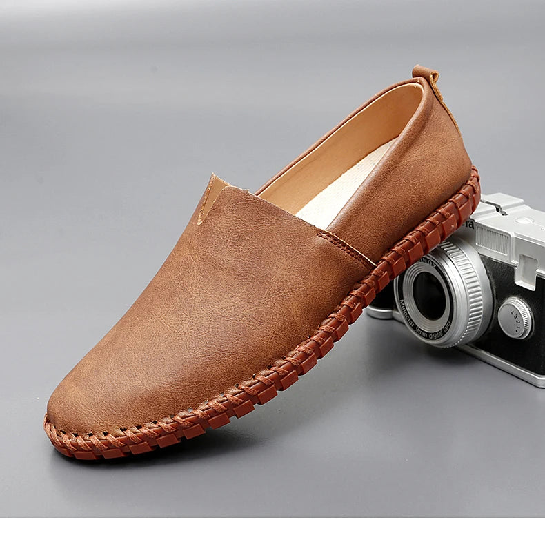 Chaussures décontractées d'extérieur, mocassins faits à la main