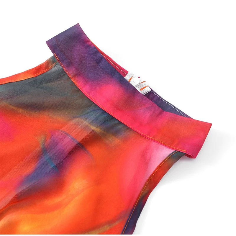 Robe dos nu sexy imprimée pour femmes élégante