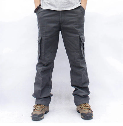 Men's Cargo Pants Casual Cotton Multi Pockets Military Tactical Pants Overalls Army Straight Slacks Long Trousers Plus Size 44