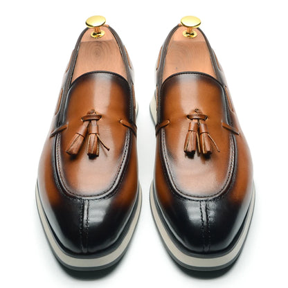 Baskets décontractées en cuir véritable pour hommes