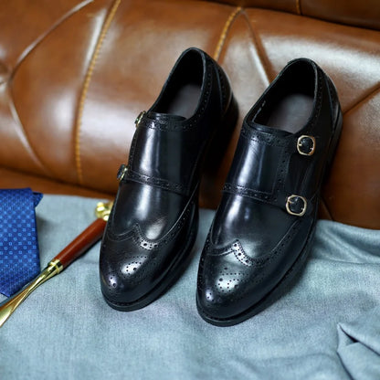 Chaussures classiques en cuir véritable pour hommes