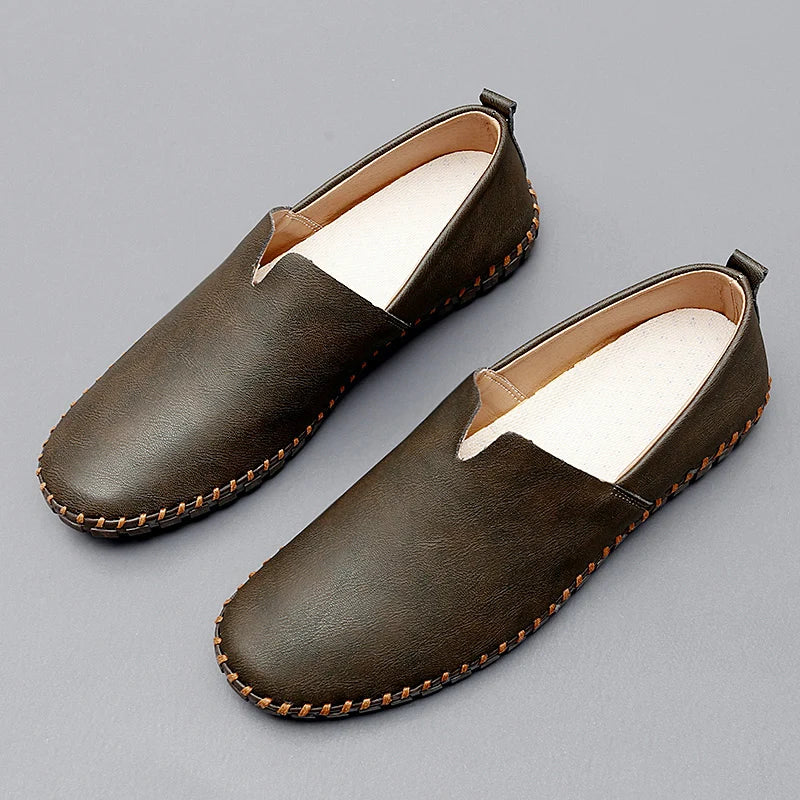 Chaussures décontractées d'extérieur, mocassins faits à la main