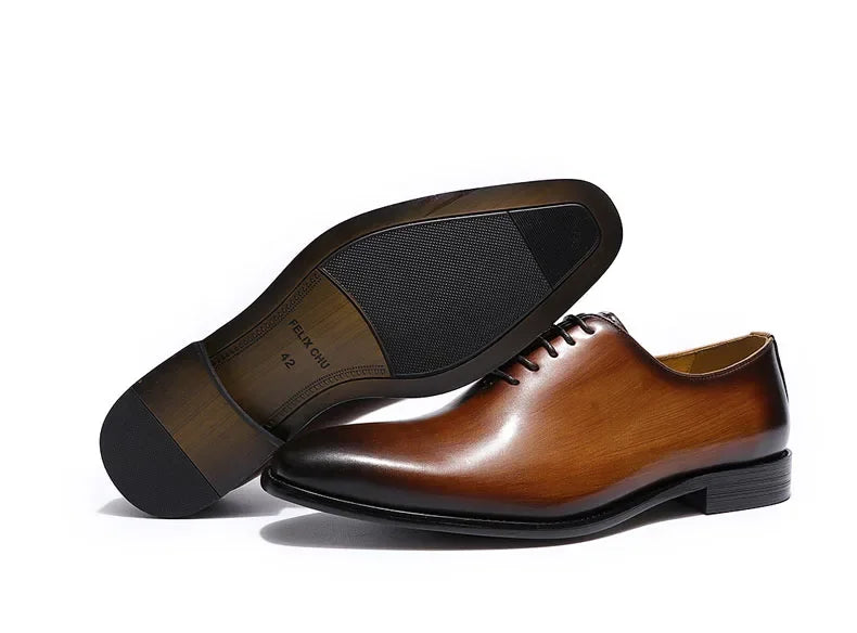 Chaussures Oxford en cuir véritable pour homme