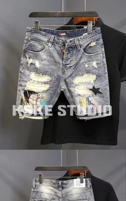 Short d'été slim en jean pour homme
