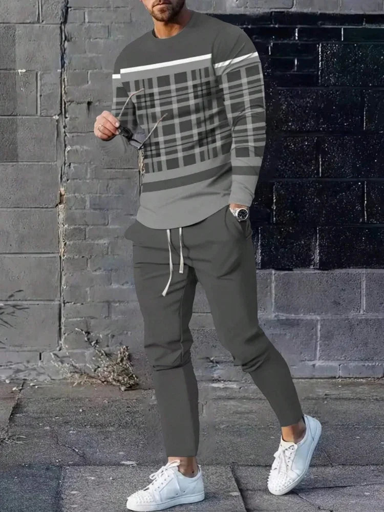 Manches longues et col rond pour homme