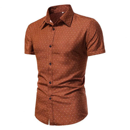 Chemise d'été à col rabattu pour homme