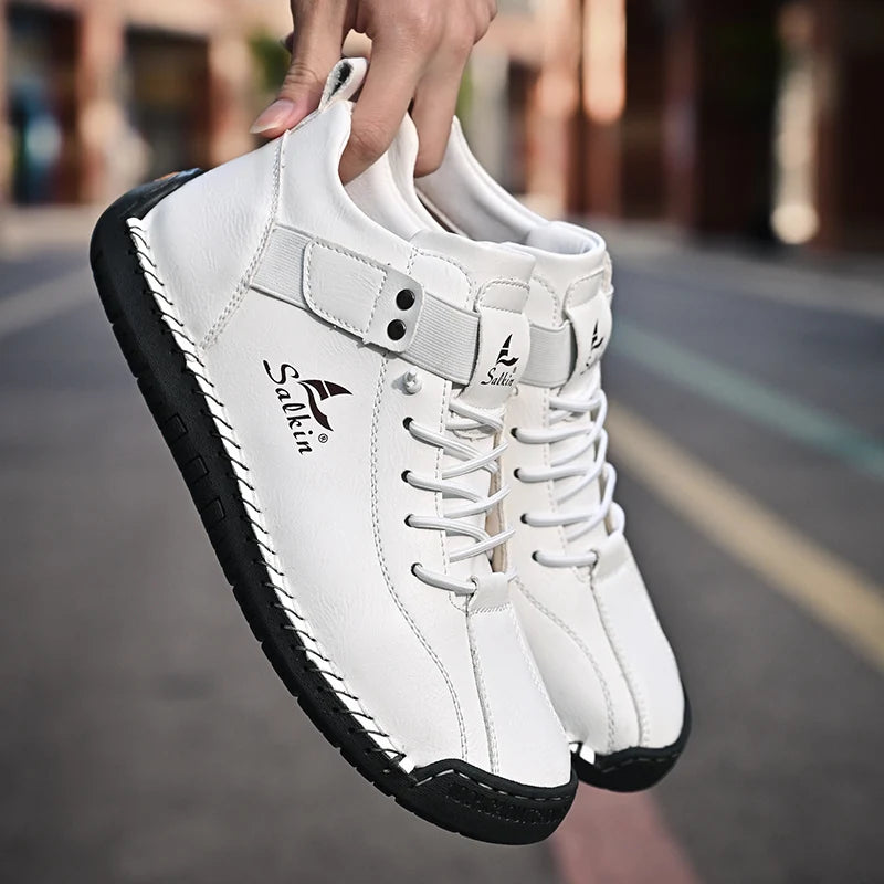 Baskets en cuir respirantes pour hommes