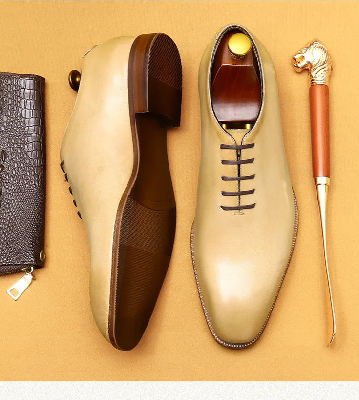 Chaussures Oxford à effet miroir pour hommes