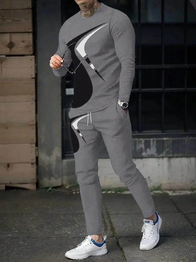 Manches longues et col rond pour homme