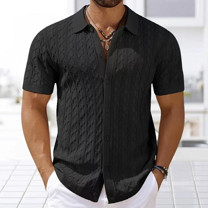 Chemise en tricot à manches courtes pour homme