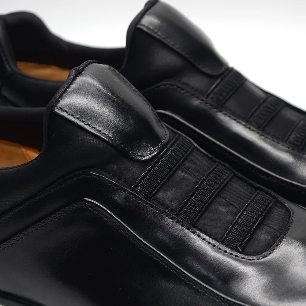 Baskets classiques décontractées en cuir de vache véritable pour homme