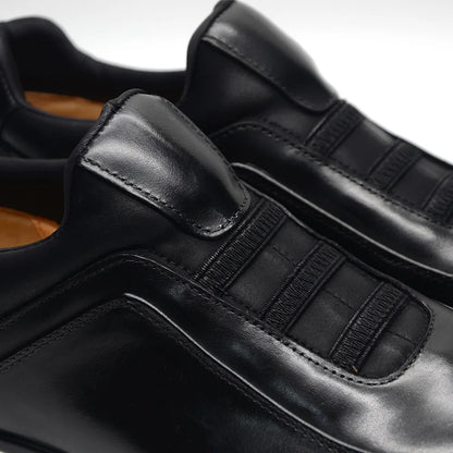 Baskets classiques décontractées en cuir de vache véritable pour homme