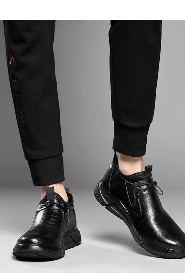 Chaussures de sécurité imperméables en cuir noir pour hommes