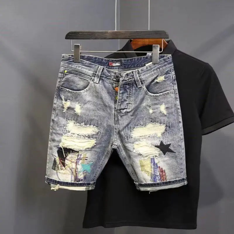 Short d'été slim en jean pour homme
