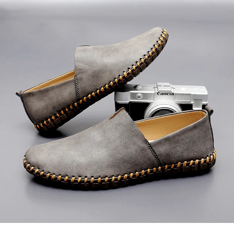 Chaussures décontractées d'extérieur, mocassins faits à la main