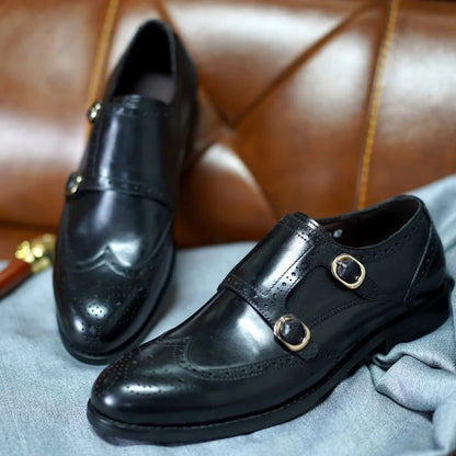 Chaussures classiques en cuir véritable pour hommes