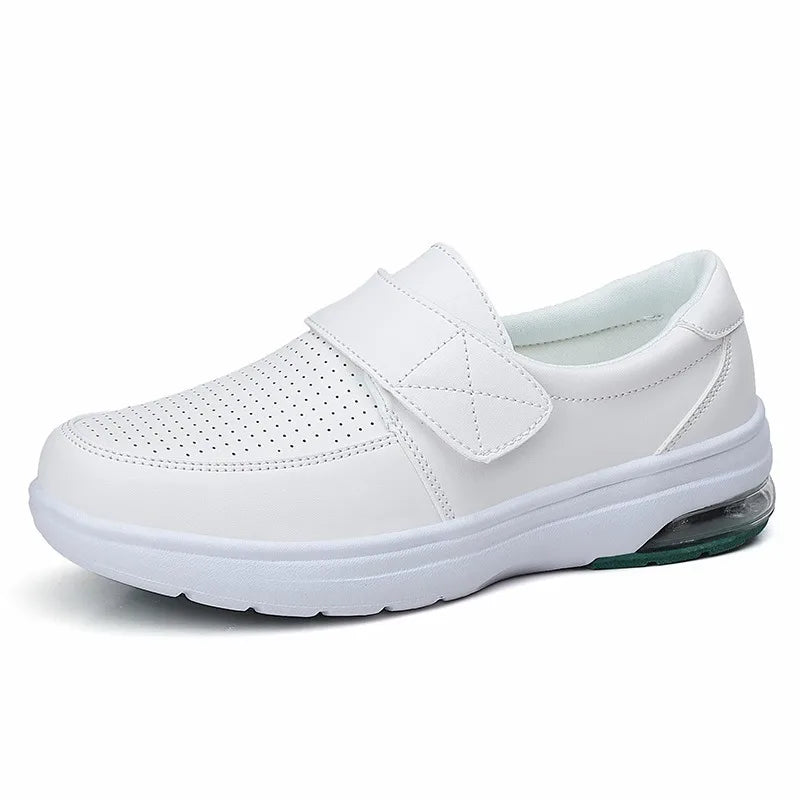 Chaussures blanches à coussin d'air et semelle souple pour femmes