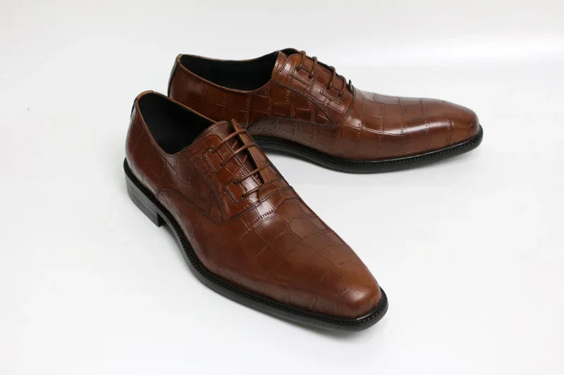 Chaussures habillées pour hommes, automne-hiver, en cuir véritable