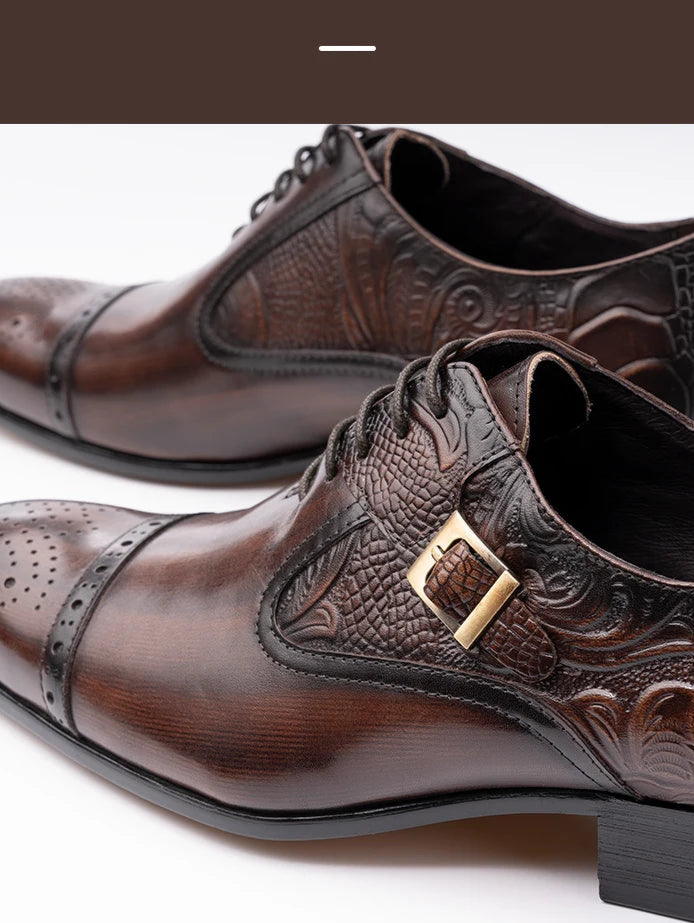 Chaussures de luxe en cuir haut de gamme pour hommes