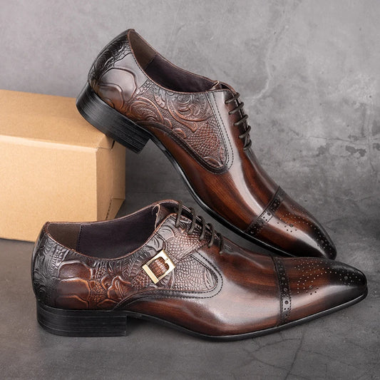Chaussures de luxe en cuir haut de gamme pour hommes