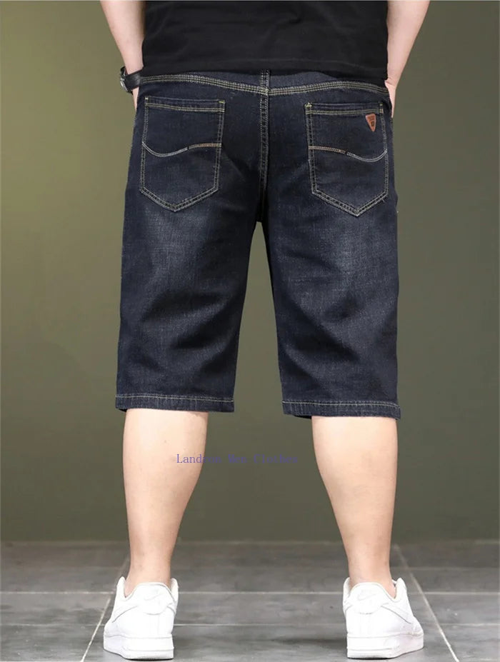 Short d'été en jean fin pour homme, extensible, ample