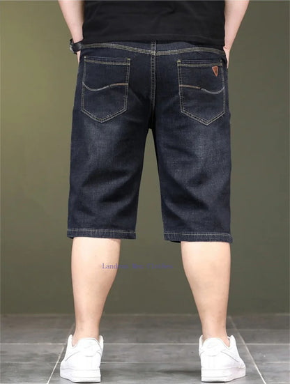 Short d'été en jean fin pour homme, extensible, ample