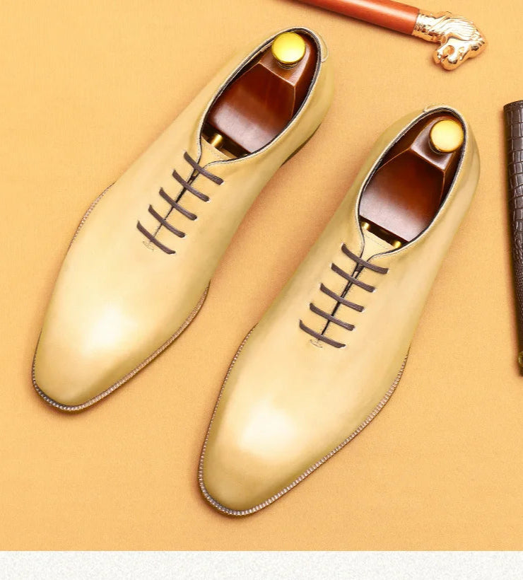 Chaussures Oxford à effet miroir pour hommes