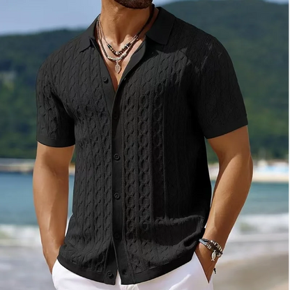 Chemise en tricot à manches courtes pour homme
