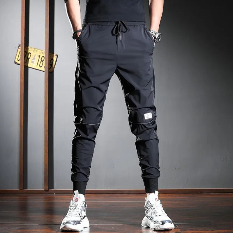 Pantalon décontracté taille élastique pour homme