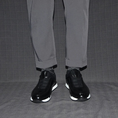 Baskets classiques décontractées en cuir de vache véritable pour homme