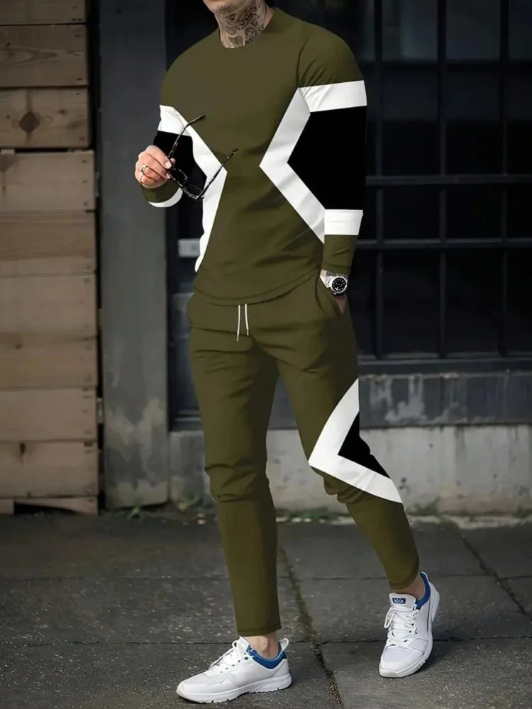 Manches longues et col rond pour homme